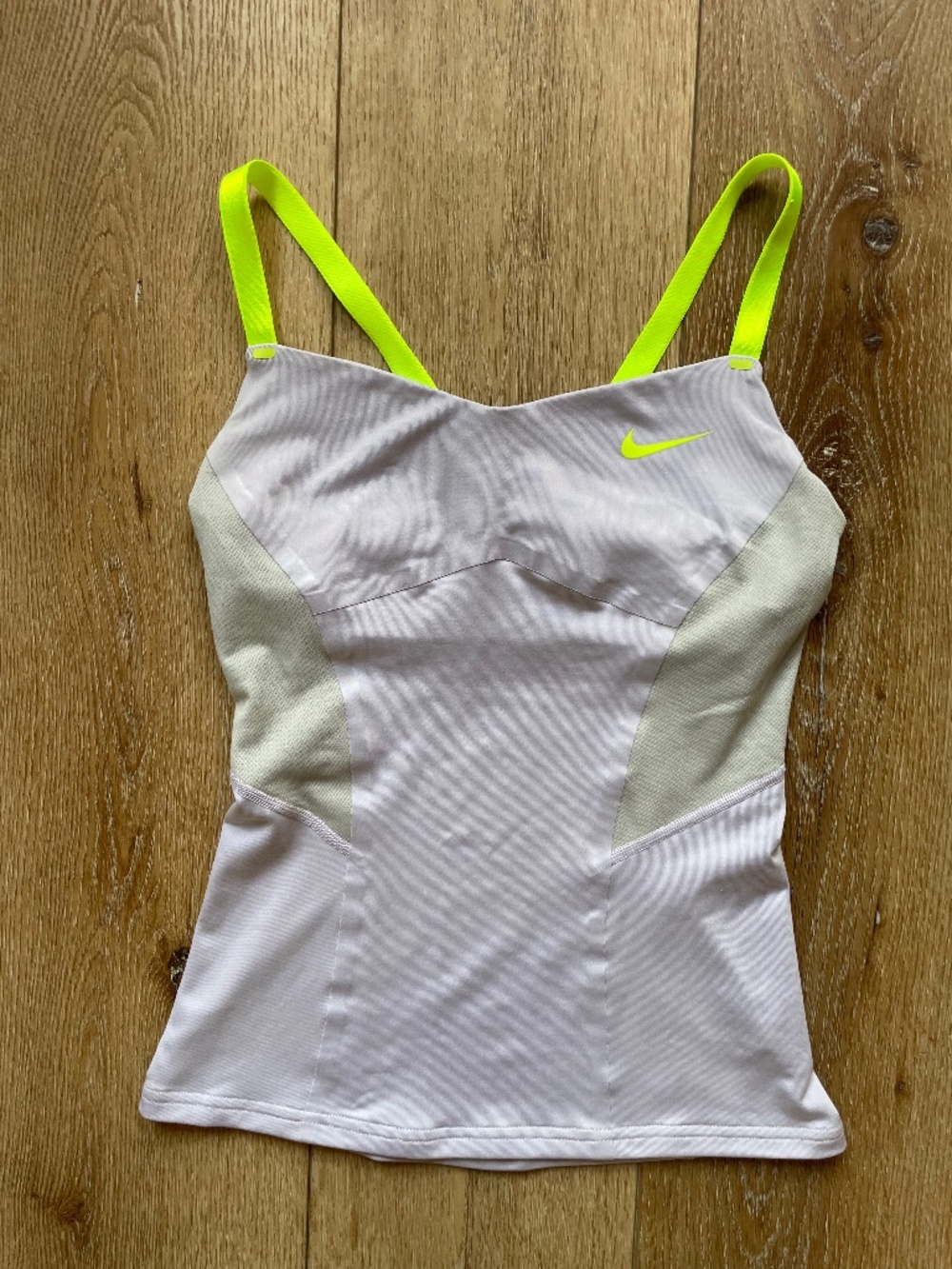Nike Tennis Lavender Tank Top With Bright Neon Straps Size XS